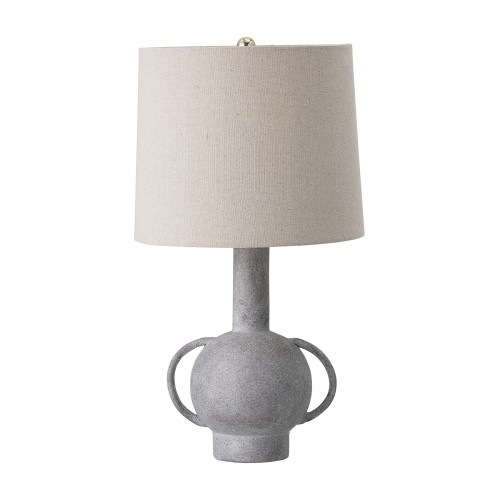 Dekoracyjna lampa stołowa z terakoty z lnianym kloszem BLOOMINGVILLE