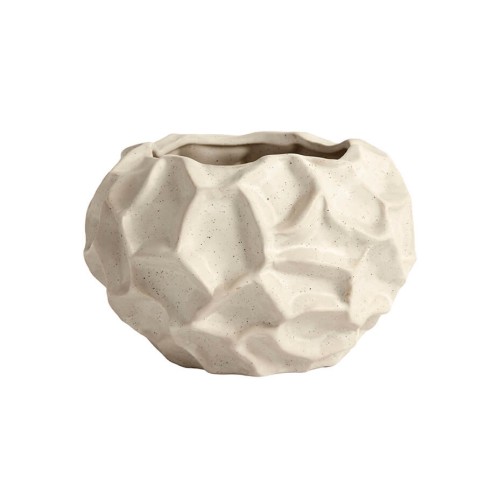 Wazon ozdobny ceramiczny Soil Bowl waniliowy - Muubs