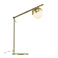 Złota lampka nocna do sypialni Contina w kolorze mosiądzu NORDLUX