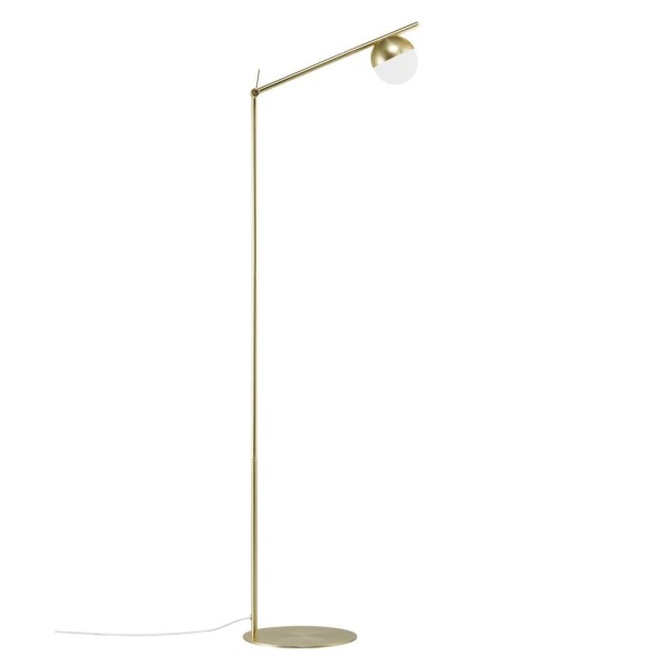 Nowoczesna lampa podłogowa Contina w kolorze mosiądzu NORDLUX