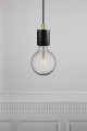 Lampa marmurowa Siv oprawka kabel z podsufitką, czarna - Nordlux