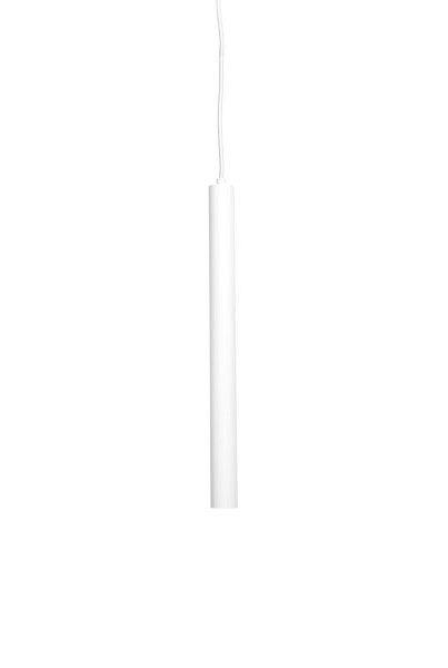 Biała lampa wisząca tuba Pipe One40 z żelaza NORR11