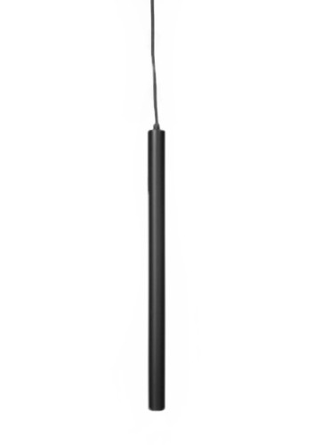 Czarna lampa wisząca tuba Pipe Three56 z żelaza NORR11