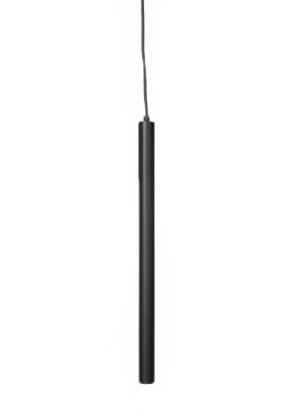 Czarna lampa wisząca tuba Pipe Three56 z żelaza NORR11