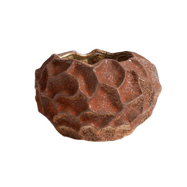 Wazon ozdobny ceramiczny Soil Bowl rudy - Muubs