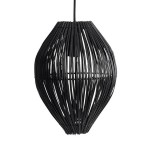 Lampa sufitowa Fishtrap czarna z bambusa - Muubs