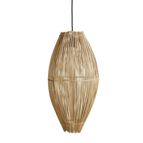 Duża lampa sufitowa Fishtrap naturalna z bambusa MUUBS