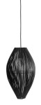 Lampa sufitowa Fishtrap M czarna z bambusa - Muubs