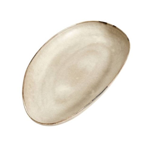 Duży owalny ceramiczny talerz do serwowania Mame Oyster MUUBS