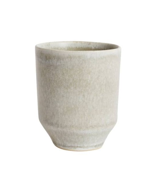 Nowoczesny kubek z kamionki Ceto Soft Grey, 6 szt - Muubs