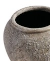 Szara osłonka do kwiatów wazon Luna Grey Bowl z terakoty MUUBS