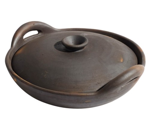 Duży brązowy wok Hazel z terakoty MUUBS