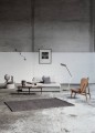 Fotel tapicerowany ELEPHANT LOUNGE drewno dębowe Nature skóra Camel NORR11