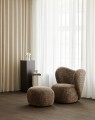 Ekskluzywny fotel obrotowy do salonu Little Big Sheepskin skóra wełna owcza - NORR11