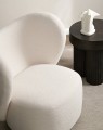 Nowoczesny mały fotel obrotowy Little Big szary tkanina Barnum Boucle NORR11 home decor