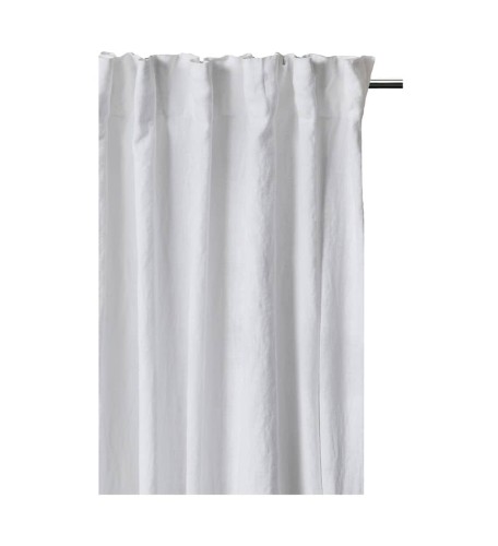 Lniane zasłony na taśmie 140x250 biały Sunshine Premium White 1 szt HIMLA