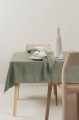 Lniane serwetki materiałowe na stół zielone 45x45 Sunshine Sage, 4-pak - Himla