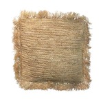 Dekoracyjna poduszka z rafii 60x60 - Bazar Bizar