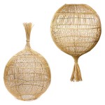 Duży rattanowy abażur do lampy sufitowej i podłogowej Wonton - Bazar Bizar