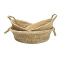 Woven basket Raffia Trays L - Bazar Bizar