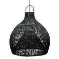 Czarny rattanowy abażur do lamp sufitowych Lobster - Bazar Bizar