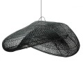 Duży czarny rattanowy abażur do lamp sufitowych Cloud XXL BAZAR BIZAR