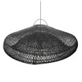 Duży czarny rattanowy abażur do lamp wiszących Cloud XXL BAZAR BIZAR