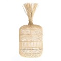 Duży naturalny rattanowy abażur Dumpling L do lampy podłogowej BAZAR BIZAR