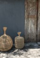 Duży naturalny rattanowy abażur Dumpling S do lampy sufitowej i podłogowej BAZAR BIZAR