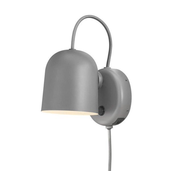 Szary kinkiet nowoczesny Angle z portem USB do ładowania - DFTP by Nordlux
