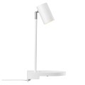 Biały kinkiet lampa półka z portem USB do ładowania NORDLUX