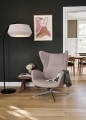 Lampa stojąca podłogowa do salonu Dicte z beżowym plisowanym kloszem NORDLUX