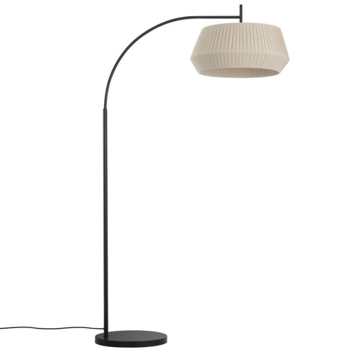 Lampa stojąca podłogowa nowoczesna Dicte z beżowym plisowanym kloszem NORDLUX