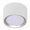 Lampa ledowa sufitowa tuba spot Fallon LED biała stal szczotkowana NORDLUX