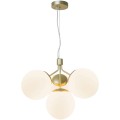 Lampa wisząca szklana Iwona z 4 kloszami opalowe białe szkło NORDLUX