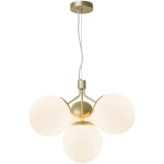 Lampa wisząca szklana Iwona z 4 kloszami opalowe białe szkło NORDLUX