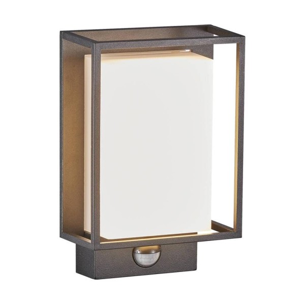 Czarny kinkiet zewnętrzny Led z czujnikiem ruchu Nestor Sensor NORDLUX