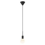 Czarna lampa sufitowa zwis pojedynczy przewód do abażurów wiszących Paco NORDLUX