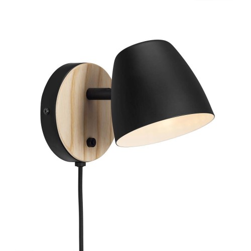 Lampa ścienna kinkiet Theo drewno jesion metal NORDLUX