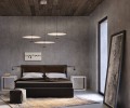 Duża lampa sufitowa wisząca Dot 800 mosiądz Led ze ściemniaczem LUMINA