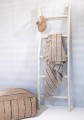 Naturalna drabina dekoracyjna Tulum 165 z drewna tekowego BAZAR BIZAR