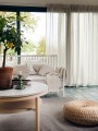 Lniana firana woalowa naturalna 280x290 Skylight Oatmeal 1 szt HIMLA