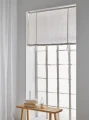 Linen curtain for kitchen and bathroom 120x120 Sunshine 18th CENTURY white - Himla