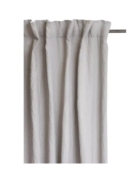 Linen curtains on tape 140x250 light grey Sunshine Premium Ash 1 pcs - Himla