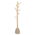 Hall hanger in teak wood and concrete - Bazar Bizar
