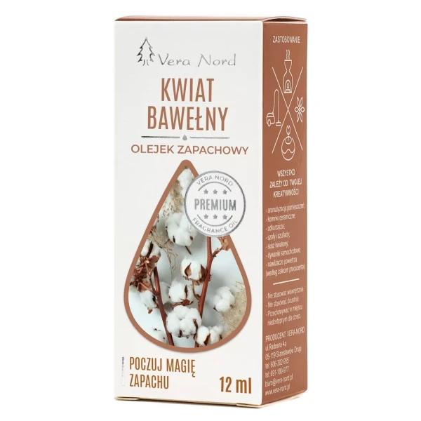 Olejek kwiat bawełny 12 ml olejek zapachowy VERA NORD