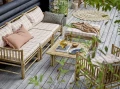 Bamboo garden sofa Korfu pouffe module - Bloomingville