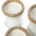 White modern candleholder Etty S terracotta - Bazar Bizar