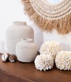 Grey terracotta decorative vase Peaky M - Bazar Bizar