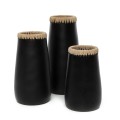 Narrow black terracotta vase Sneaky L - Bazar Bizar